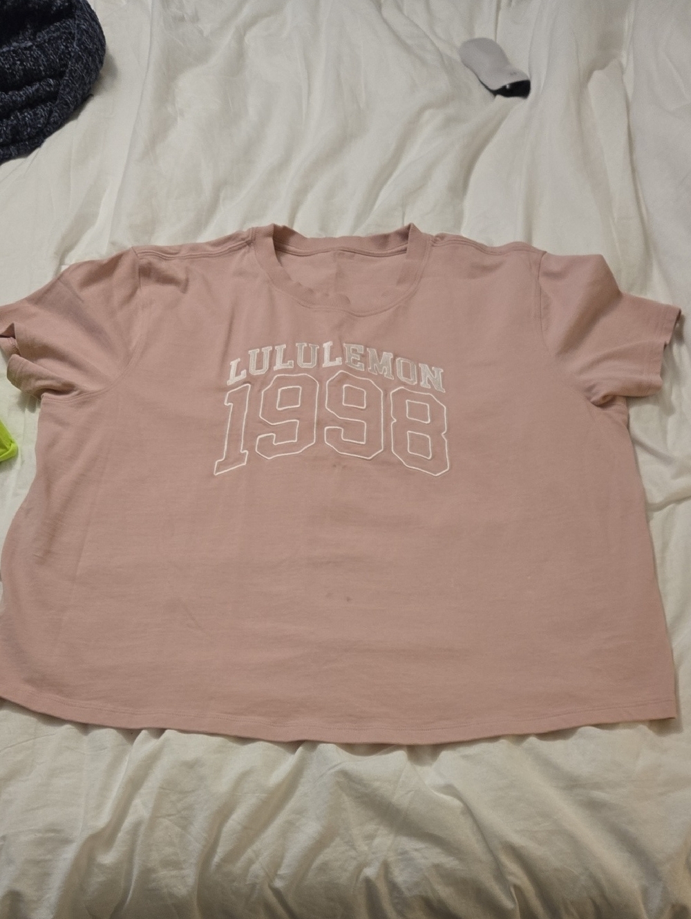 lululemon athletica Pink Graphic '1998' Short Sleeve Tee